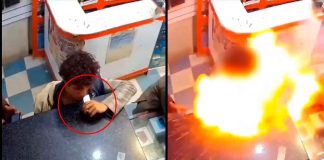 #VIDEO//Explosión de batería de celular queda registrada en video tras manipulación indebida