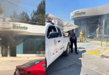 Queman 20 sucursales del Banco del Bienestar en Jalisco y al menos 3 en Michoacán tras abatimiento de “El Mencho”