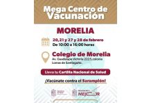 SSM arranca hoy jornada masiva de vacunación contra el sarampión en Morelia