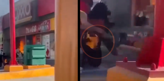 #VIDEO// Clientes rompen cristales y rescatan a empleada atrapada en tienda en Guanajuato