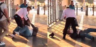 #VIDEO/ Guardia de seguridad agrede a adulto mayor en estación del Mexibús Línea 4 en Tecámac