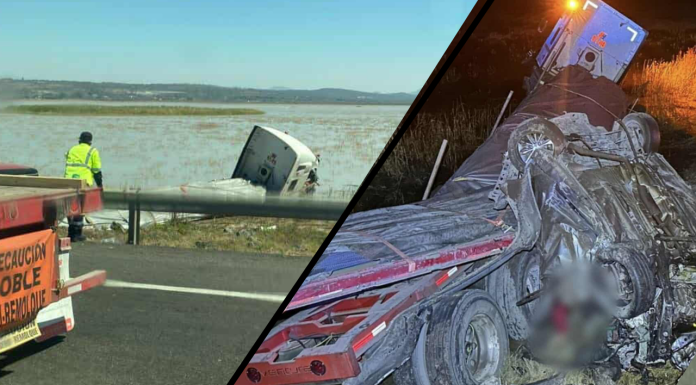 Automovilista muere tras choque contra tractocamión en la autopista Morelia-Salamanca