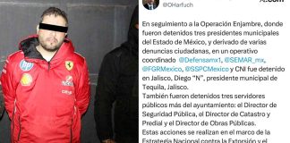 Detienen a Diego Rivera Navarro, alcalde de Tequila, Jalisco