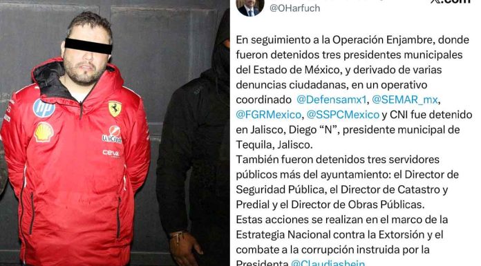 Detienen a Diego Rivera Navarro, alcalde de Tequila, Jalisco