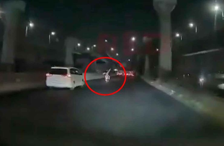 #VIDEO// Impactan a motocicleta en la México–Querétaro momento queda grabado