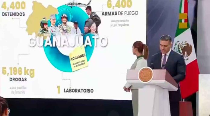 Guanajuato, eje central de la estrategia de seguridad; reportan miles de detenidos y decomisos importantes