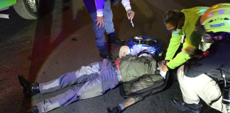 Trabajador de Estafeta herido, tras ser impactado por camioneta que se dio a la fuga