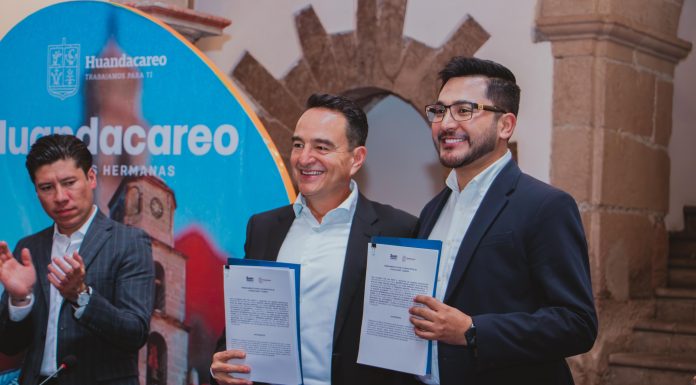 Zamora y Huandacareo formalizan hermanamiento para fortalecer el desarrollo regional