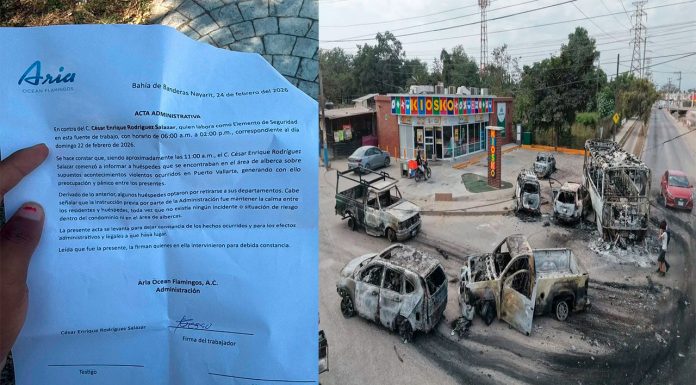 Trabajador denuncia acta tras reportar lo ocurrido el pasado domingo tras captura de líder criminal