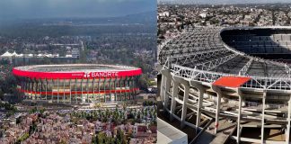 Lluvia de burlas por la “lona” del Estadio Azteca