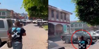 #VIDEO// ¡DESCARO TOTAL! Criminales se graban atacando a la Presidencia de Jiquilpan