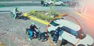 VIDEO // Dos delincuentes heridos al intentar robar camioneta y enfrentarse a balazos contra escoltas, en Uruapan