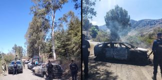 Sujetos atraviesan y queman un vehículo en un rústico camino de Queréndaro