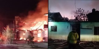 Voraz incendio arrasa con vivienda en Caltzotzin