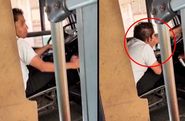 #VIDEO Reportan a conductor presuntamente drogado al volante de transporte público CDMX