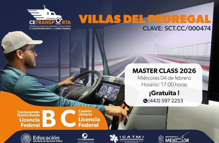 Icatmi ofrece clase muestra gratuita en simulador de tractocamión en Villas del Pedregal
