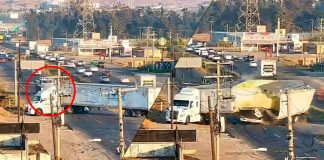 #VIDEO// Choque entre tráiler y camión tipo torton provoca afectaciones viales en el Libramiento Norte de Irapuato