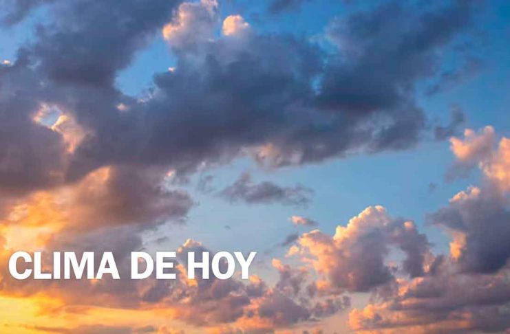 Viernes cálido con 29°C y ligera probabilidad de lluvia