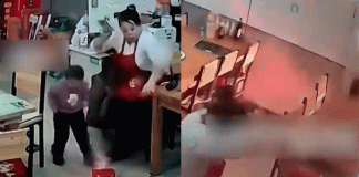 #VIDEO/ Niño provoca susto al encender caja de fuegos artificiales dentro de restaurante en China