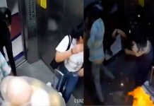 #VIDEO || Explosión de globos con gas en un ascensor de India deja dos personas lesionadas