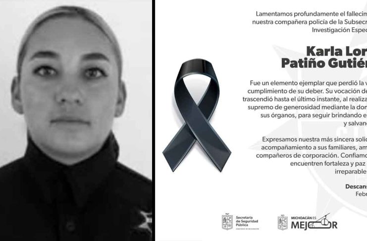 Muere oficial en cumplimiento del deber; tres hijas quedan huérfanas