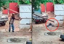 VIDEO FUERTE// Muere trabajador golpeado por viga de madera