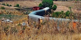 Se registra descarrilamiento parcial del tren en el municipio de Maravatío