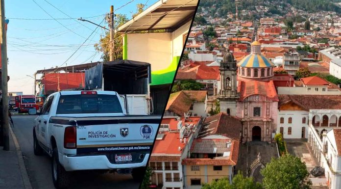 Criminales rafaguean domicilio y lo queman con bombas molotov, al oriente de Uruapan