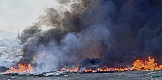 incendio de basura y llantas moviliza a los bomberos de Tarímbaro