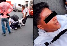 #VIDEO // Multitud golpea a sujeto que intentó estrangular a un adulto mayor para robarle