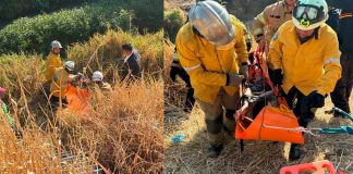 Bomberos rescatan a hombre que estaba dentro de un río de aguas negras en Morelia