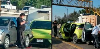 Se registra choque vehicular múltiple en la avenida Morelos Norte de Morelia, salida a Salamanca