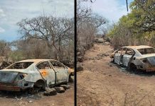 Hallan vehículo desvalijado y calcinado en brecha El Cerrito Itzícuaro-Villas del Pedregal