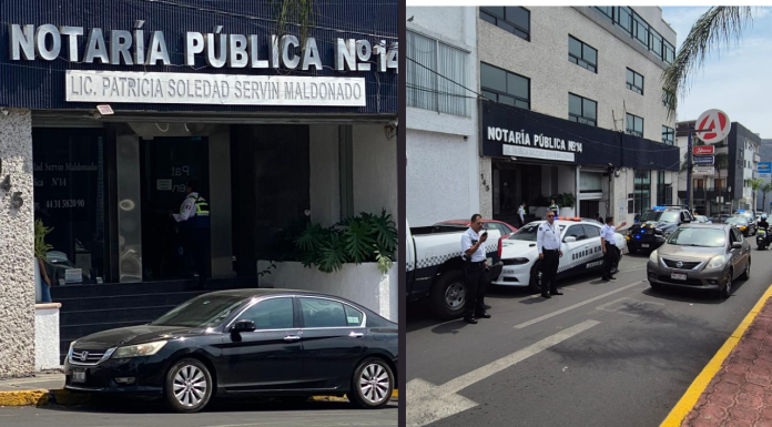 A punta de pistola, delincuentes roban 930 mil pesos a mujer en notaría de Morelia