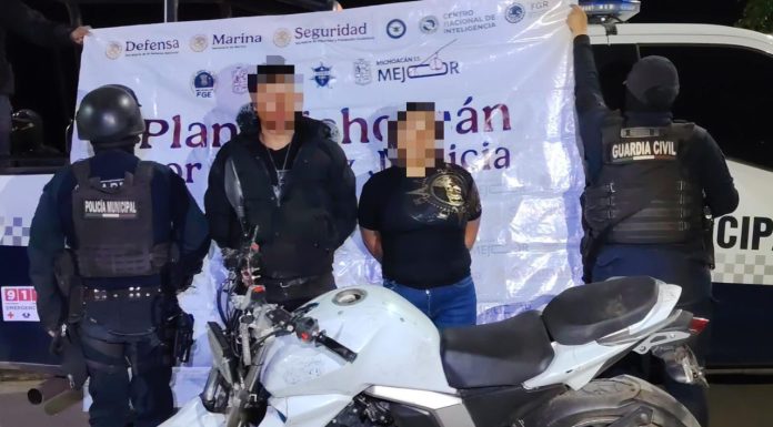 Refuerza SSP operatividad en Carapan; detenidas 2 personas, una de ellas presuntamente vinculada a un grupo criminal