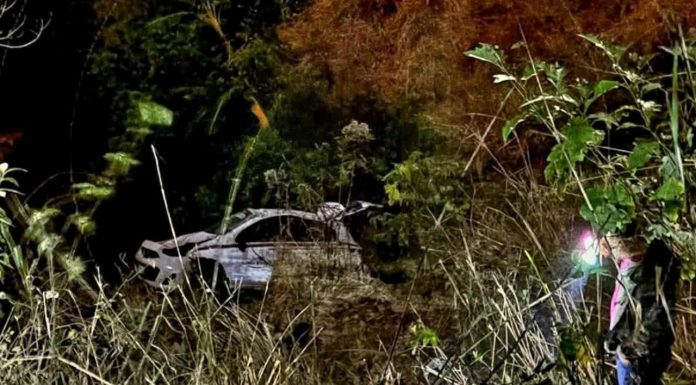 Taxi se desbarranca en la carretera Uruapan – Lombardía; hay un lesionado