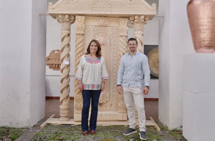 Fabiola Alanís y Toño Mendoza promueven al sector artesanal y llaman a visitar el Tianguis de Domingo de Ramos en Uruapan