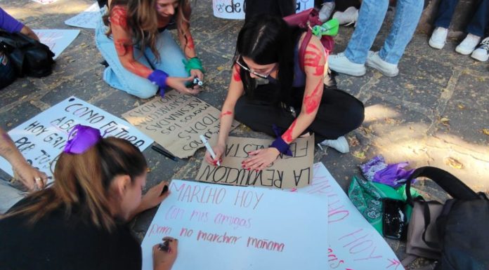 Inició la concentración para las marchas de este 8M en Morelia