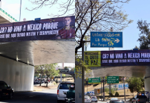 Aparece manta con mensaje sobre inseguridad y ausencia de Cristiano Ronaldo en México