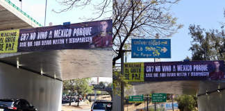 Aparece manta con mensaje sobre inseguridad y ausencia de Cristiano Ronaldo en México
