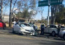 Se registra choque múltiple a la altura de la entrada a la Tenencia de Capula
