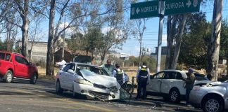 Se registra choque múltiple a la altura de la entrada a la Tenencia de Capula