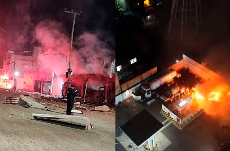 Explosión en estación de gas deja lesionados y severos daños materiales