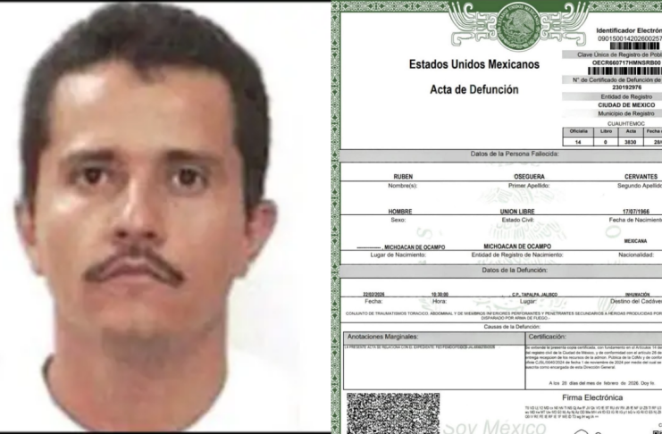 Se difunde acta de defunción de Nemesio Oseguera Cervantes, “El Mencho”