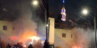 Arde camioneta en la colonia Lomas de Morelia