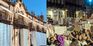 Ante manifestación feminista del 8M se blindará Palacio de Gobierno: Bedolla