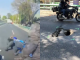 VIDEO // Desnivel provoca accidente de motociclista