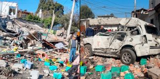 #VIDEO // Fuerte explosión de tanque de gas derrumba casa; reportan 12 lesionados
