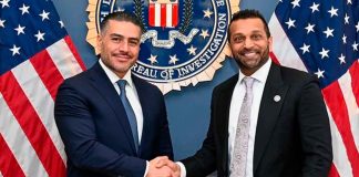 Van contra los cárteles: Harfuch sella pacto con el director del FBI