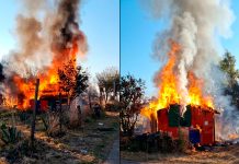 #VIDEO | Arde choza en la colonia San Isidro Itzícuaro, Morelia